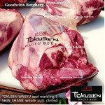 Beef SHIN SHANK sengkel WAGYU TOKUSEN marbling-5 aged whole cuts chilled +/-3kg (price/kg) PREORDER 3-7 days notice